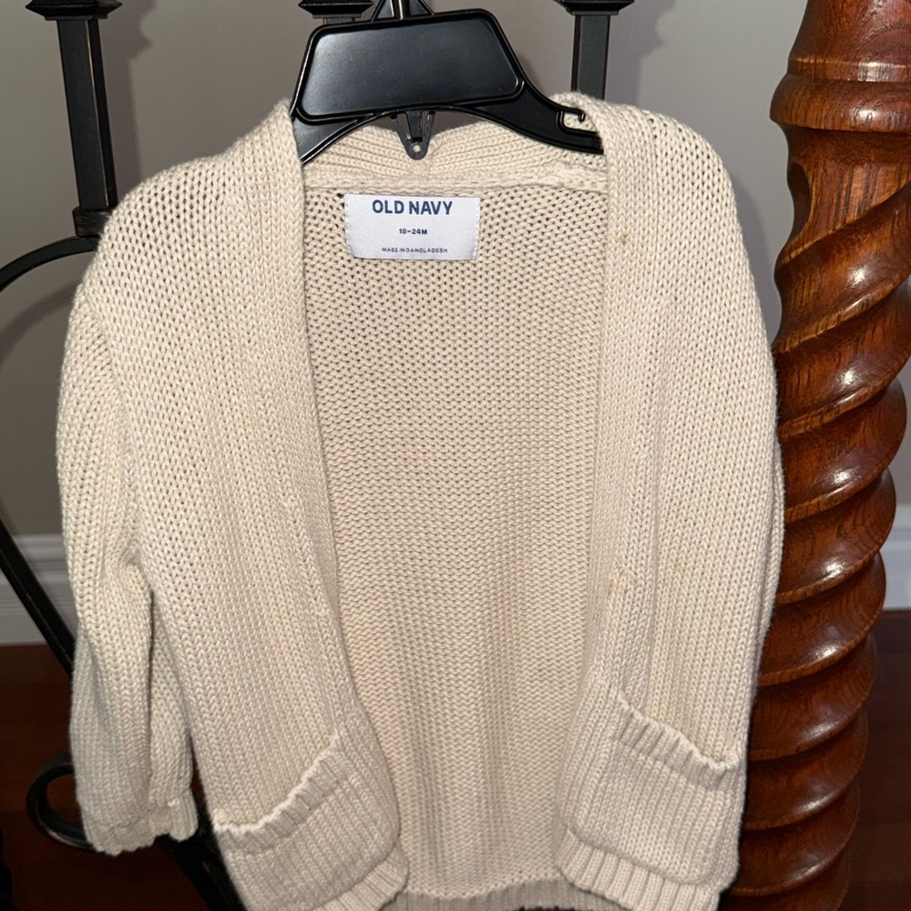 Old Navy Cream kids cardigan